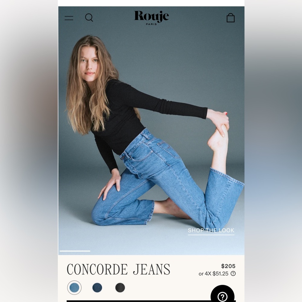 ROUJE Concorde Jean in Blue Size 28